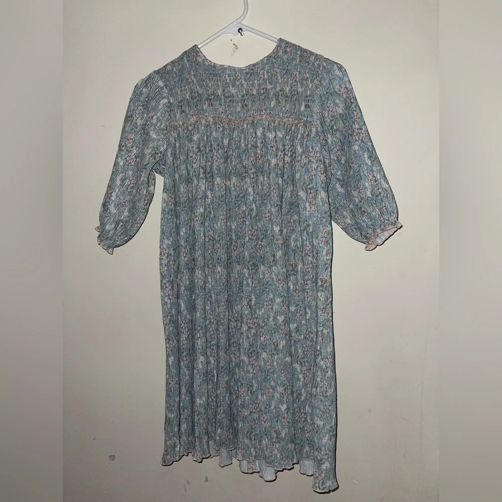 NWT Kipp Girls Asil Floral  Runched Peasane Cottagecore Dress